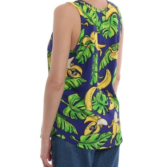 LOVE MOSCHINO Banana and leaf print tank top Size 4 - Picture 10 of 10